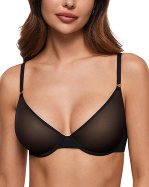 Sheer Balconette Bra