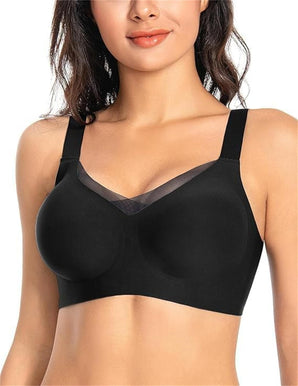 Full Coverage Wireless Bra with V-Mesh Design